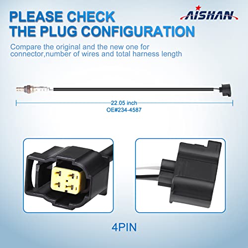 AISHAN 2PC O2 Oxygen Sensor Upstream/Downstream Compatible with Dodge Ram Caravan Challenger Durango Nitro ​Jeep Commander Grand Cherokee Wrangler Chrysler Replace# 234-4587 250-24253 - Image 4