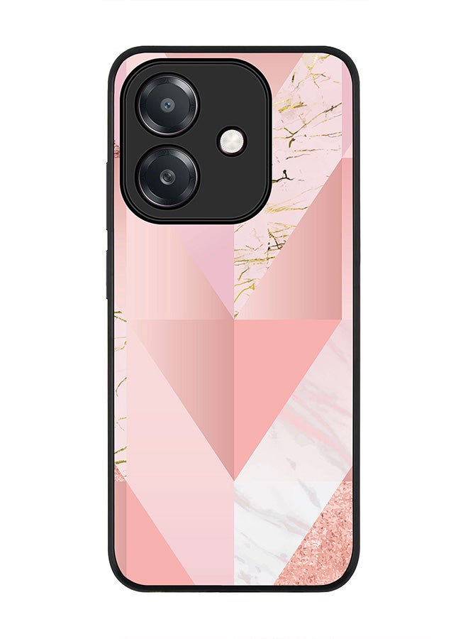 Stylizedd For Oppo A5i Case,Slim fit Camera Protection, Shockproof Thin Phone cover  - Marble Pink Vintage