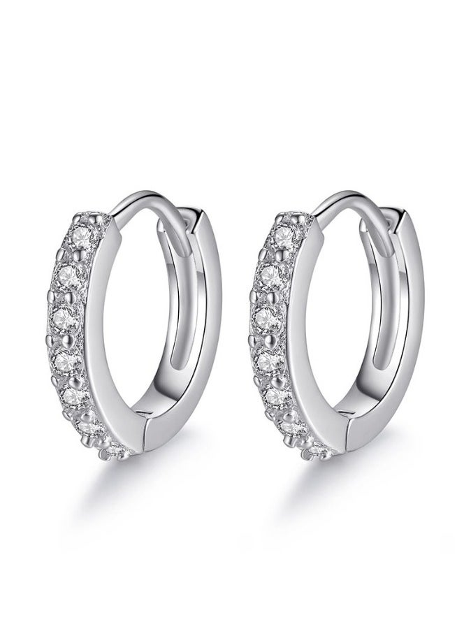 Generic 3 Pairs Of Sterling Small Hoop Earrings Set  - Image 2
