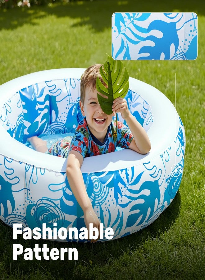 SLOOSH Inflatable Kiddie Pool for Kids, 36"x11" Swimming Pool with Soft Pad Floor for Kid & Toddler, Round Blow Up Baby Ball Play Pit Pools for Swim Party, Portable Indoor & Outdoor Water Toys (Blue) - Image 5