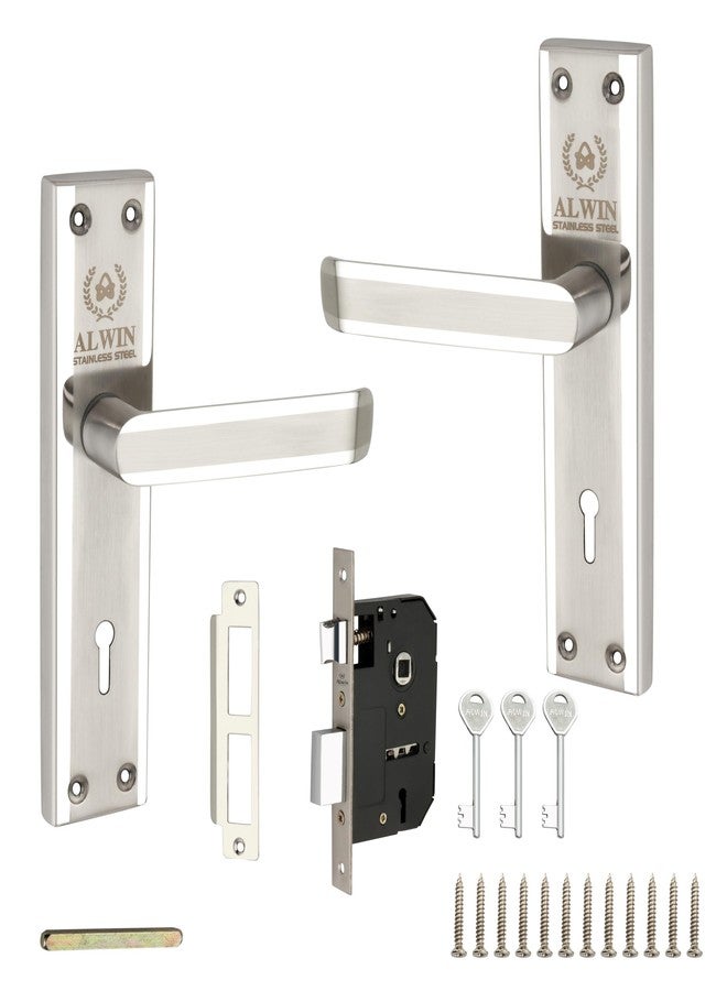 ALWIN Stainless Steel, Jeep 20 KY 2T, Mortise Lockset, 6Lever, 2Turn Locking Mechanism Suitable for Left & Right Handed Doors in Main Door, Living Room, Bedroom, Offices Hotels etc (2 Tone) - Image 3
