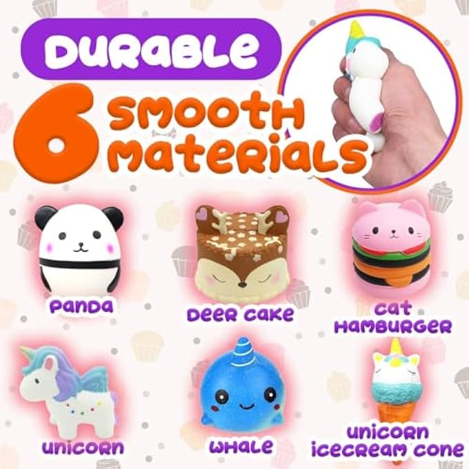 Insnug Sensory Toys Squishy Toy Food - Stress Relief Squishies for Girl Kids Age 4 6 8 10 Kawaii Jumbo DIY Slow Rising Squeeze Autism Unicorn Gift Ice Cream Cake Milk Shake Donut Painting Art Set - Image 5