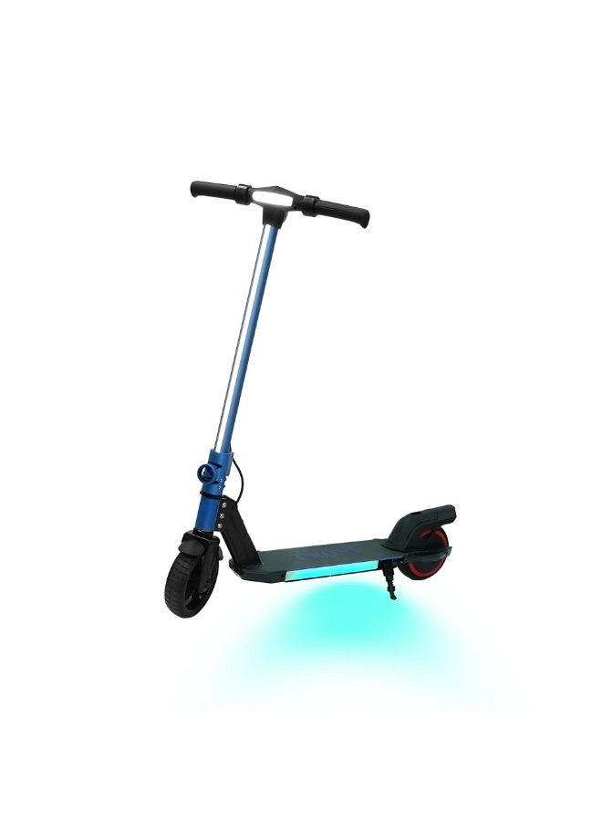 Crony سكوتر كهربائي للأطفال CRONY S31 – محرك 130 واط، بطارية 21 فولت / 2.5 أمبير، إطار ألمنيوم قابل للطي + أضواء LED RGB على السطح - أزرق - Image 1