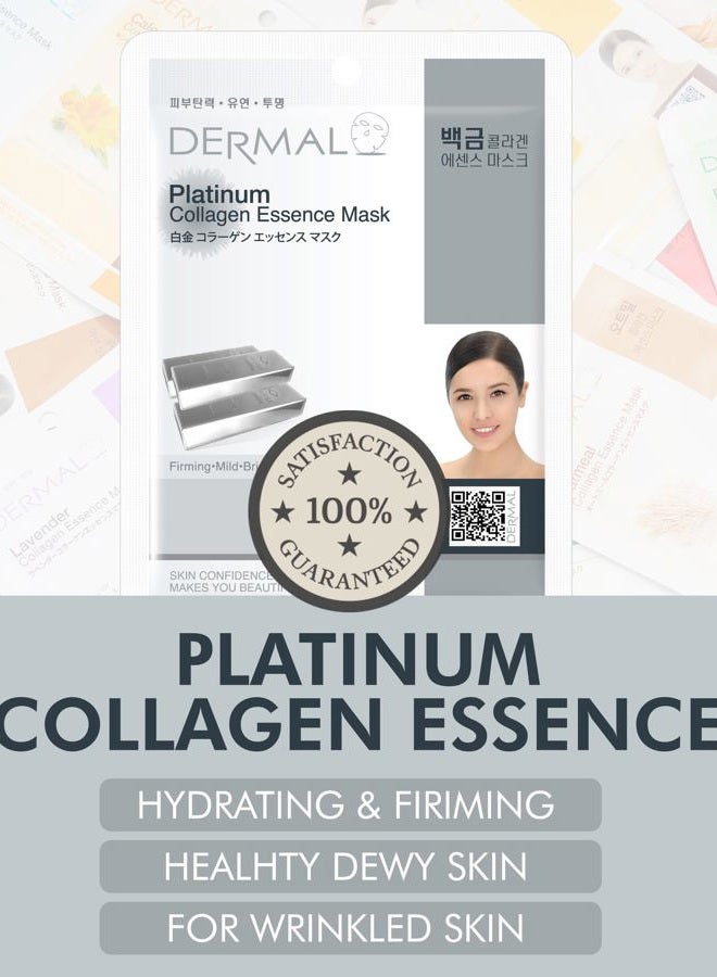 DERMAL قناع الوجه الكامل من جوهر الكولاجين البلاتيني 23 جرام - Image 2