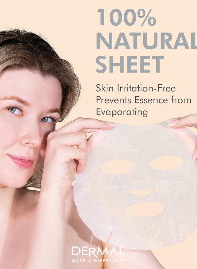 DERMAL قناع الوجه الكامل من جوهر الكولاجين البلاتيني 23 جرام - Image 5