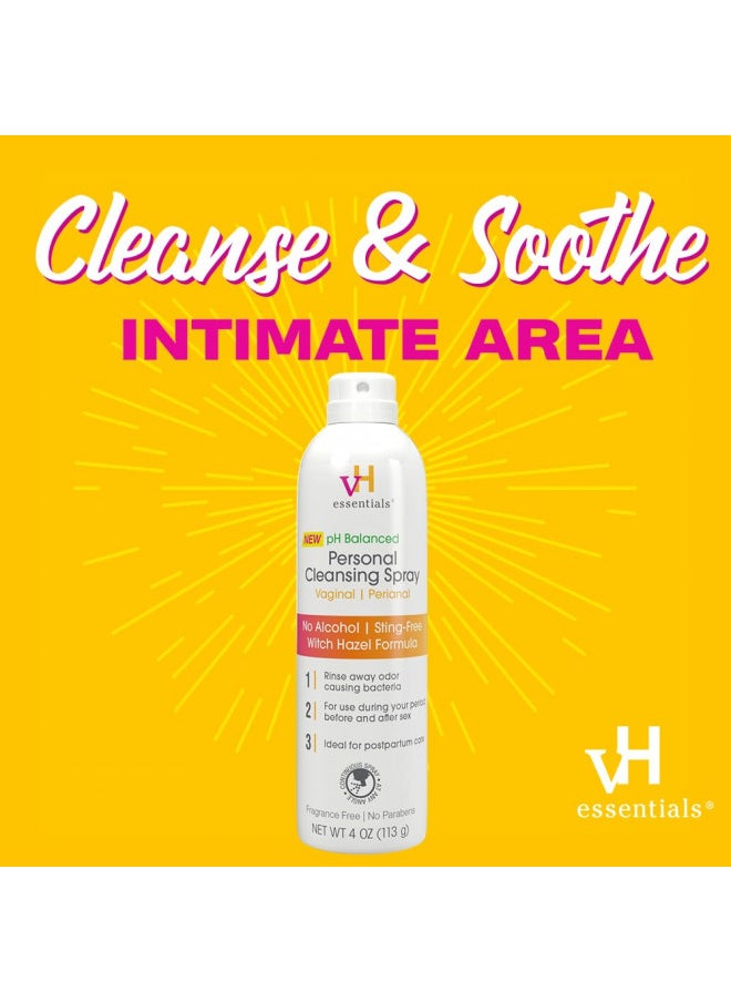 vH Essentials vH essentials Personal Cleansing Spray, pH Balancing Lactic Acid, Sting-Free, Witch Hazel Formula, Fragrance free, Paraben free, Sprays upside down for easy external intimate cleansing, 4 floz  - Image 3
