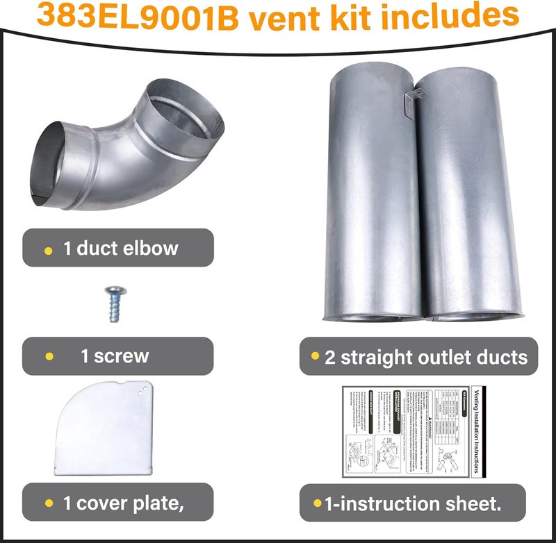 Feikeer Upgraded 383EEL9001B Dryer Venting Kit Assembly for LG Kenmore Sears - Image 2