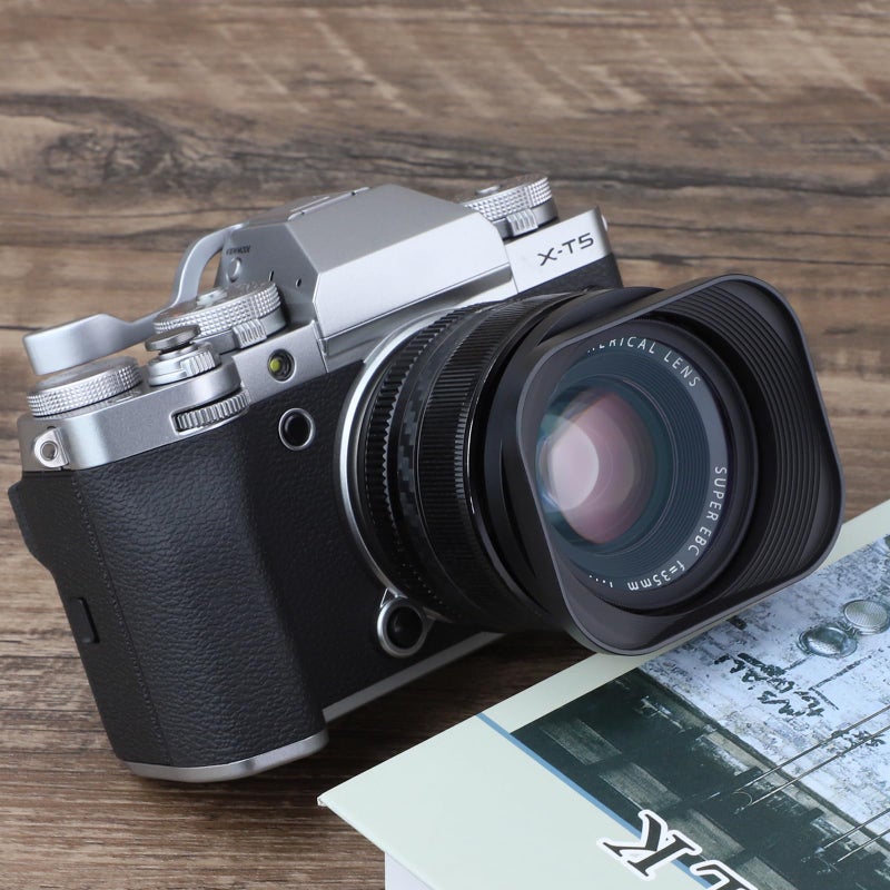 Haoge LH-X53 Bayonet Square Metal Lens Hood for Fujifilm Fuji Fujinon XF 35mm F1.4 R / XF35mmF1.4 R, XF 18mm F2 R / XF18mmF2 R, XF 60mm F2.4 R Macro / XF60mmF2.4 R Macro Lens - Image 2