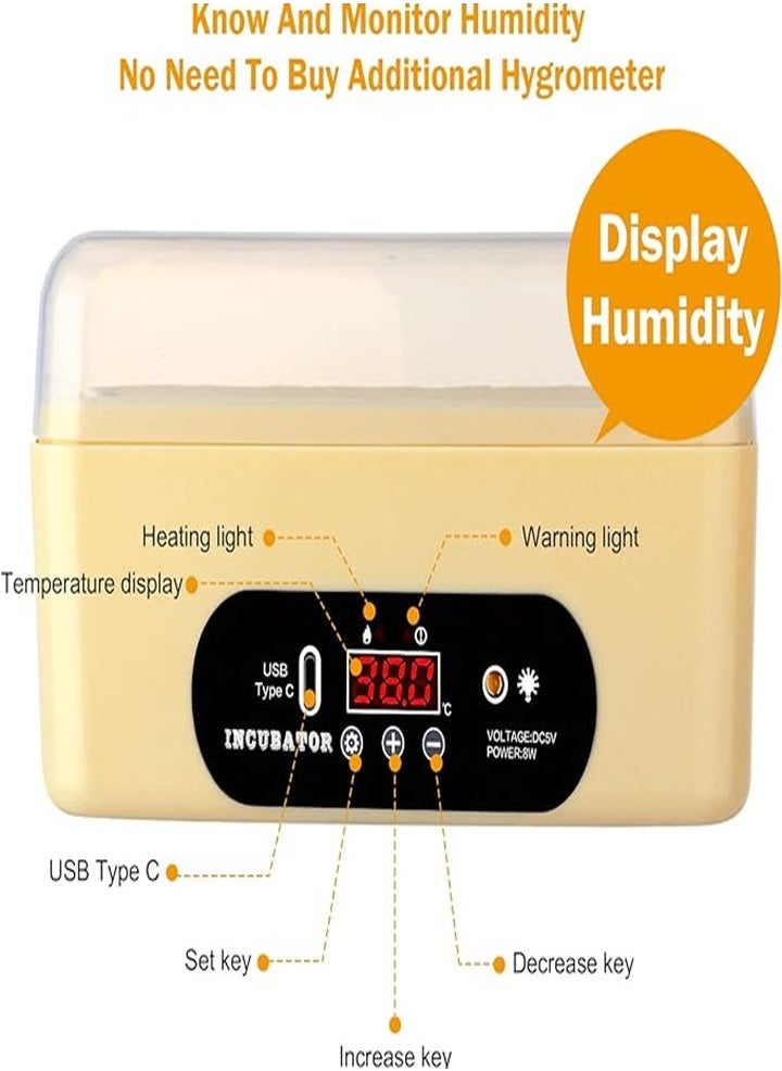 Generic - 6 USB fully automatic incubator small incubator educational enlightenment incubator chicken, duck, pigeon, quail egg incubator - Image 1