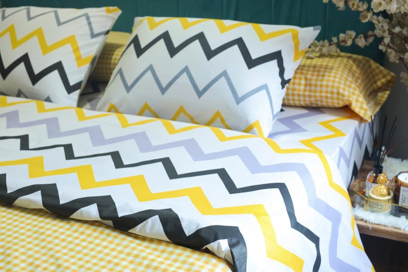 Golden Bed King Size 230 * 240 Cotton Amreya Luxury Quilt Cover (Rosetta) - Image 3