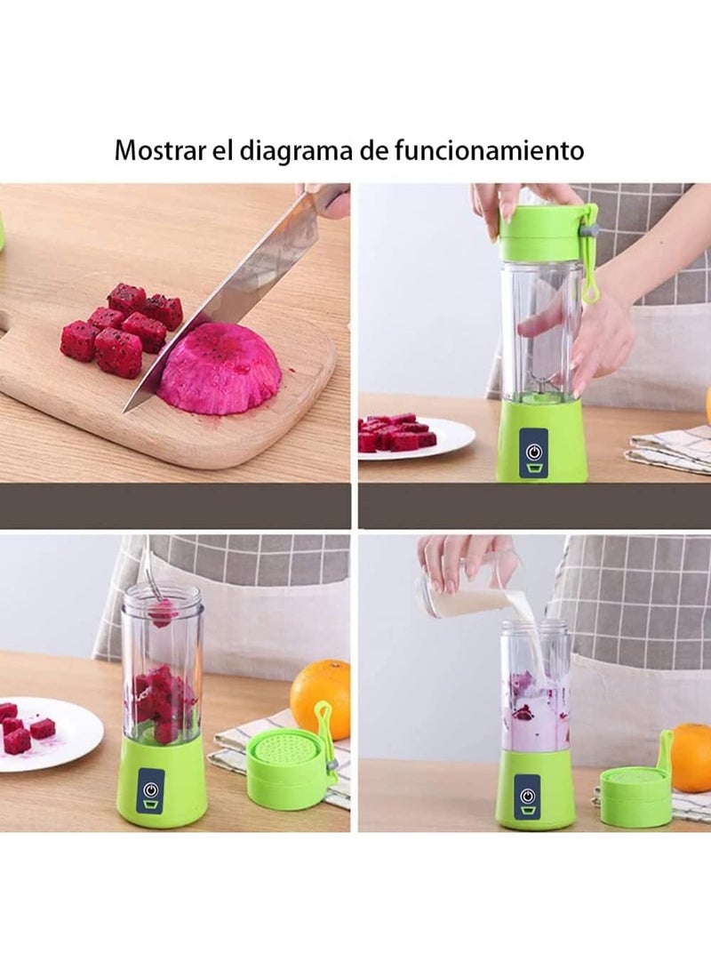 Portable personal blender for smoothies and juices, USB rechargeable - ideal for travel, gym, and preparing baby food - Image 3