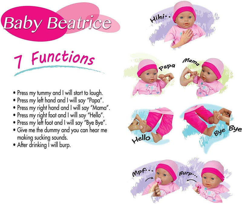 Lissi 16" Interactive Baby Doll with Accessories, 16 inches , Pink - Image 3