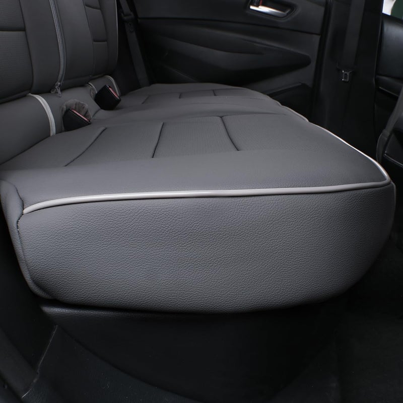 EKR Custom Fit Gray Leather Car Seat Covers for Toyota Corolla - Image 4