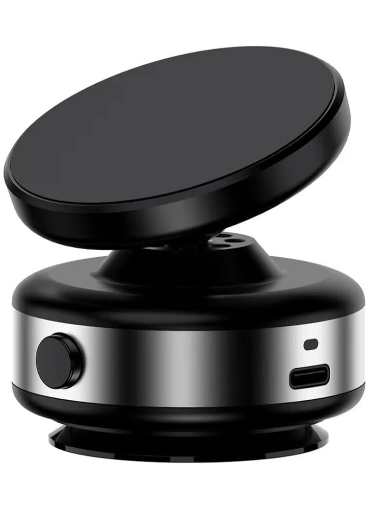 ELTRAZONE Magnetic Suction Phone Holder for Car, Mirror & Gym – 360° Rotation Magnetic Car Cell Phone Holder, Compatible with Metal & Glass Surfaces (Silver) - Image 1