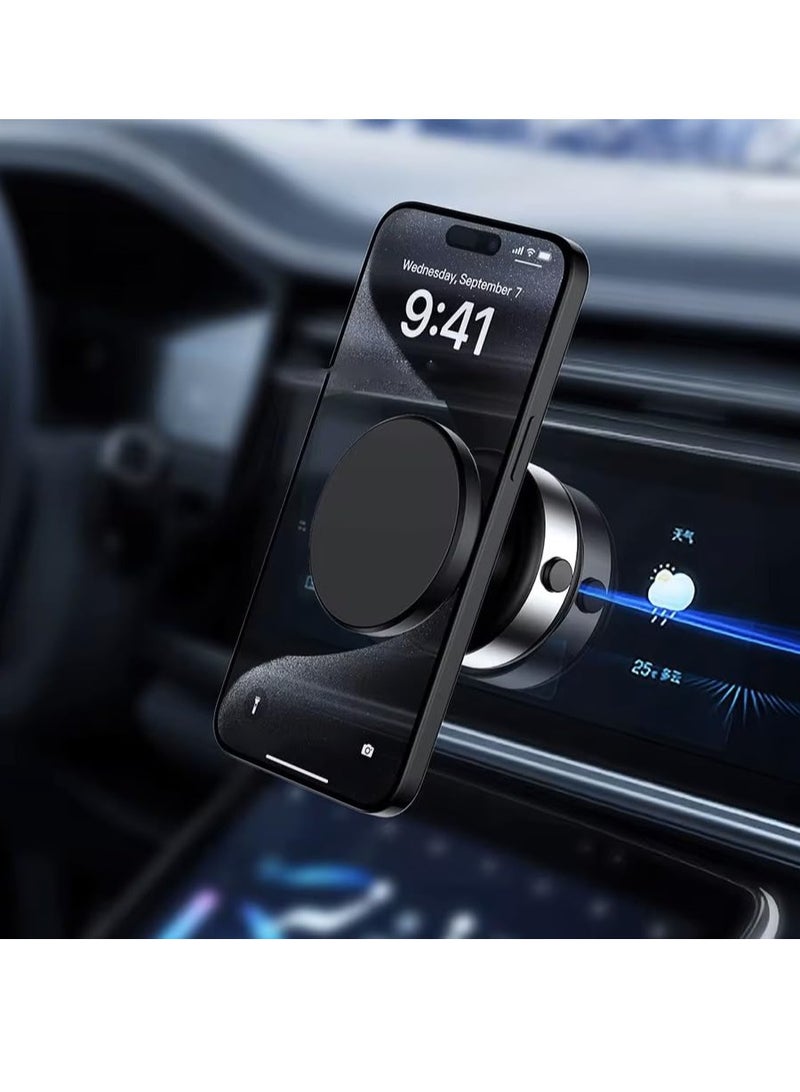 ELTRAZONE Magnetic Suction Phone Holder for Car, Mirror & Gym – 360° Rotation Magnetic Car Cell Phone Holder, Compatible with Metal & Glass Surfaces (Silver) - Image 2