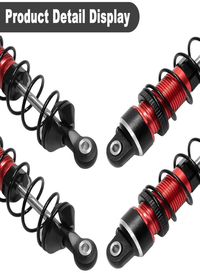 XSYGO 4PCS RC Shocks Aluminum Alloy Front & Rear Shock Absorbers Set with Adjustable Springs for 1/16 Mini Maxx 4WD 107154-1 Mini XRT VXL-3S 108076-1 RC Truck Upgrade Parts (Red) - Image 5