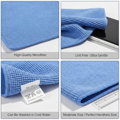 Mcsher Microfiber Cleaning Cloths - 6 Pcak, Blue, 6"x 7" Inch - Image 4