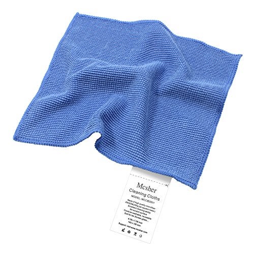 Mcsher Microfiber Cleaning Cloths - 6 Pcak, Blue, 6"x 7" Inch - Image 1