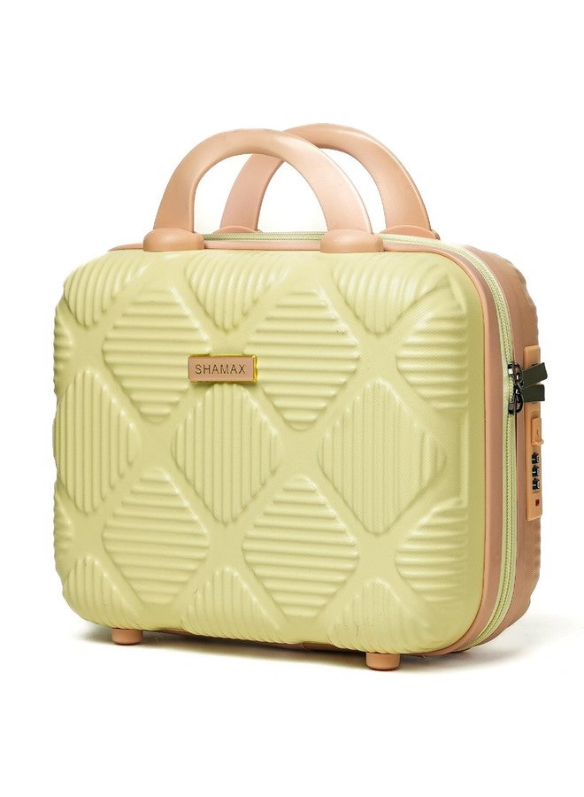 SHAMAX® Hard Shell Cosmetic Travel Bag Makeup Storage Box for Women, Makeup Organizer Vanity Case - Beauty Case Makeup Bag - Cosmetic Box Portable Wedding Gift Mini Luggage (Waterproof) (Yellow) - Image 1