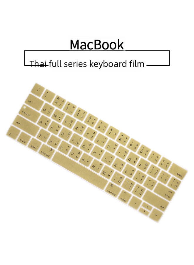 Applicable To Macbook Pro Apple 13-inch Notebook Thai Keyboard Film Computer Protective Cover Thai Film Paper-Color:Red-Size:Old Universal 13/15 US Thai