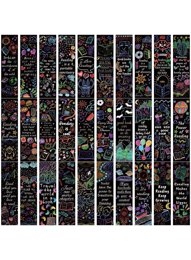 30 قطعة من العلامات المرجعية اللطيفة بموضوع القراءة للأطفال، علامة مرجعية مضحكة، علامة مرجعية ملهمة وتحفيزية ومشجعة للمدرسة والمكتب والطلاب والمراهقين وعشاق قراءة الكتب وهدايا الفصل الدراسي - Image 1