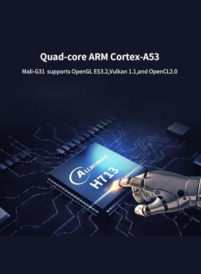 Executive LLC 4K HY-300 Pro Mini Projector with WiFi 6 and Bluetooth 5.0 Outdoor Movie Projector Portable Smart Projector for Home Theater Compatible with iOS Android PC DVD (White) - Image 5