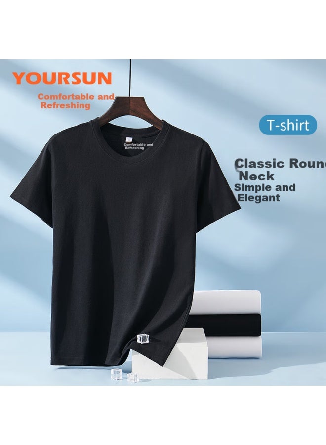 Your Sun Yiershuang Men's Short-sleeve T-shirt, Ribbed Undershirt, Loose Casual Sports Round Neck Top - Image 2