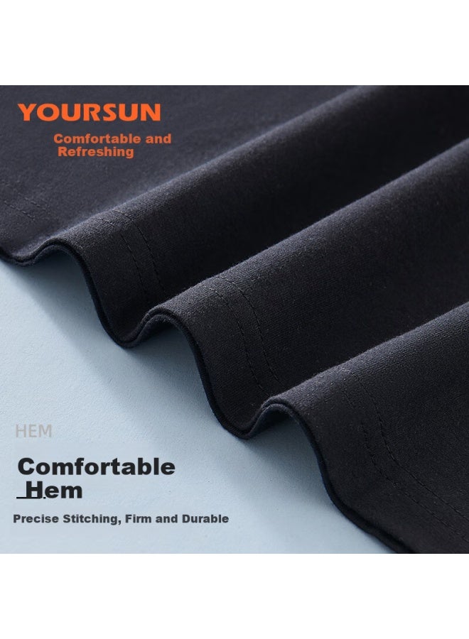 Your Sun Yiershuang Men's Short-sleeve T-shirt, Ribbed Undershirt, Loose Casual Sports Round Neck Top - Image 4