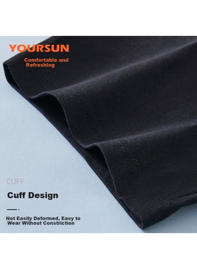 Your Sun Yiershuang Men's Short-sleeve T-shirt, Ribbed Undershirt, Loose Casual Sports Round Neck Top - Image 5