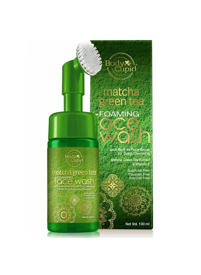 BODY CUPID - Matcha Green Tea Foaming Face Wash With Built In Brush - Image 1