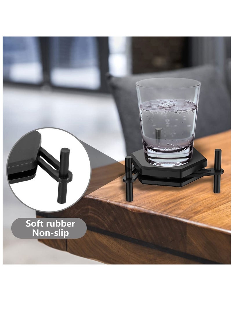 Excefore 6 قطع حامل أكواب القهوة، منظّم أكواب القهوة القابل للتكديس، منظّم أكواب المشروبات القابل للتعديل، منظّم تخزين الأكواب القابلة لإعادة الاستخدام لمساعدتك في توفير مساحة في الخزانة - Image 2