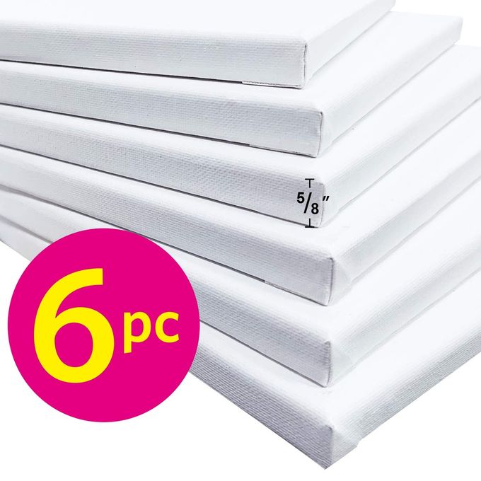 Phoenix Stretched Canvas for Painting 12x16 Inch/6 Value Pack, 8 Oz Triple Primed 5/8 Inch Profile 100% Cotton White Blank Canvas, Artist Framed Canvas for Oil Acrylic & Pouring Art - Image 5