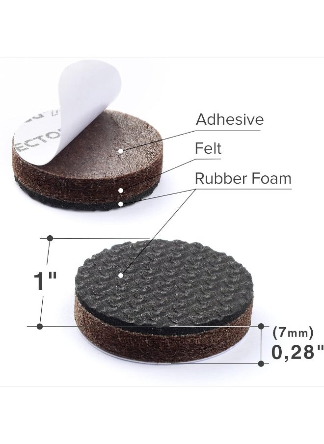 X-Protector Non Slip Furniture Pads - Premium 36 Pieces 1 Inch Furniture Grippers  - Image 1