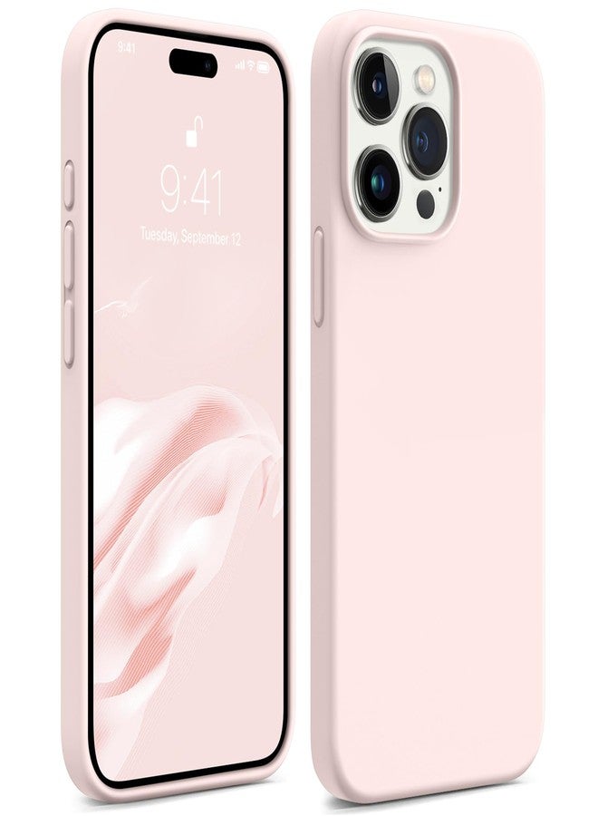 AOTESIER Designed for iPhone 15 Pro Max Case, Upgraded Silicone [Military Shockproof Protection] for 15 Pro Max Case with Soft Anti-Scratch Microfiber Lining, 6.7 inch, Chalk Pink - Image 1