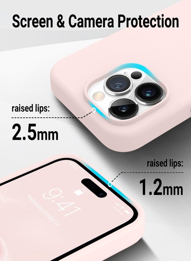 AOTESIER Designed for iPhone 15 Pro Max Case, Upgraded Silicone [Military Shockproof Protection] for 15 Pro Max Case with Soft Anti-Scratch Microfiber Lining, 6.7 inch, Chalk Pink - Image 4