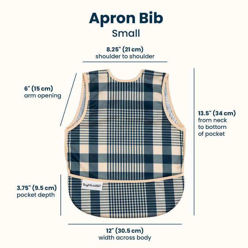 Tiny Twinkle Mess Proof Baby Bib for Girls | Waterproof Toddler Bib for Eating | Baby Apron for Feeding | Machine Washable | Perfect Shower Gift (Gingham, 6â€“24M) - Image 5