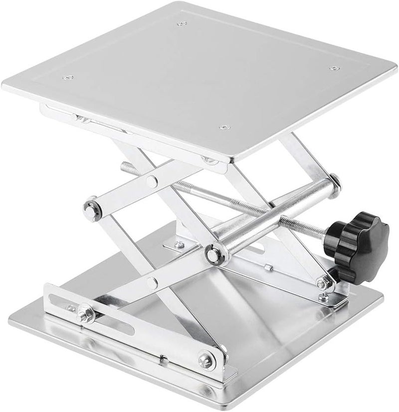 Labasics 8 x 8 inch Lab Scissors Jack, 200 x 200 mm Stainless Steel Laboratory Support Jack Platform Lab Lift Stand Table, Expandable Lift Height Range from 85 mm to 280 mm, Support Weight 15KG - Image 1