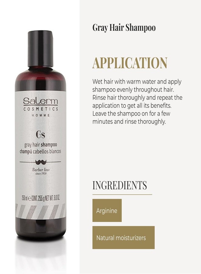 SALERM - White Hair Shampoo for Men - Homme White Hair Shampoo - 250 ml - for White, Blonde, or Bleached Hair - Eliminates Yellow Tones - Hydrates and Nourishes - Specific Care - Image 4