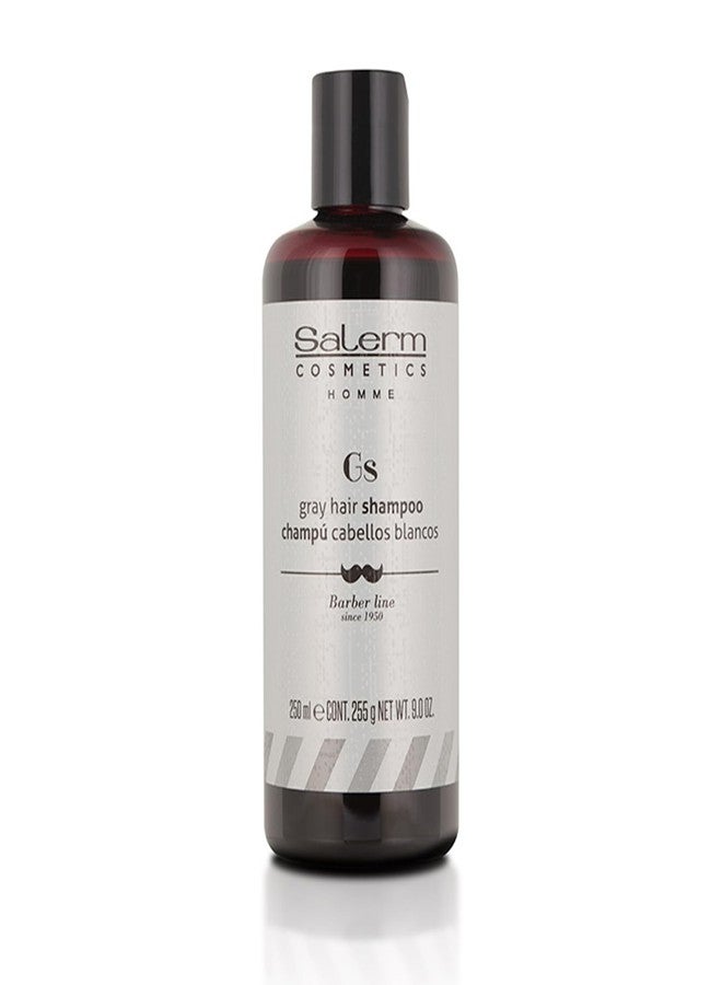 SALERM - White Hair Shampoo for Men - Homme White Hair Shampoo - 250 ml - for White, Blonde, or Bleached Hair - Eliminates Yellow Tones - Hydrates and Nourishes - Specific Care - Image 1