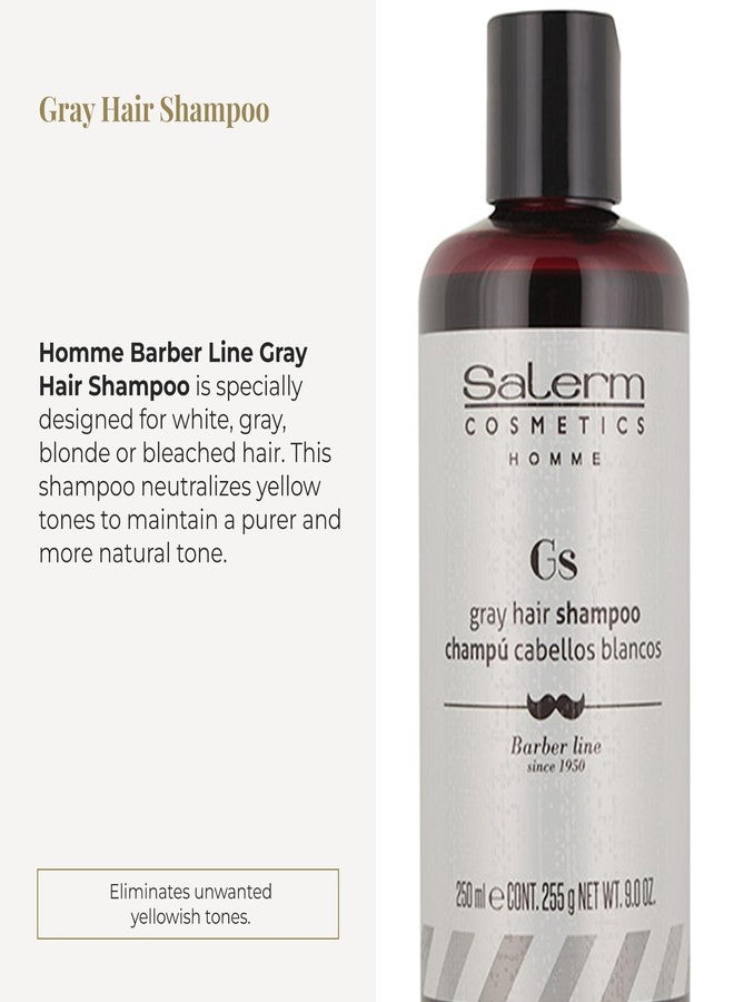 SALERM - White Hair Shampoo for Men - Homme White Hair Shampoo - 250 ml - for White, Blonde, or Bleached Hair - Eliminates Yellow Tones - Hydrates and Nourishes - Specific Care - Image 2