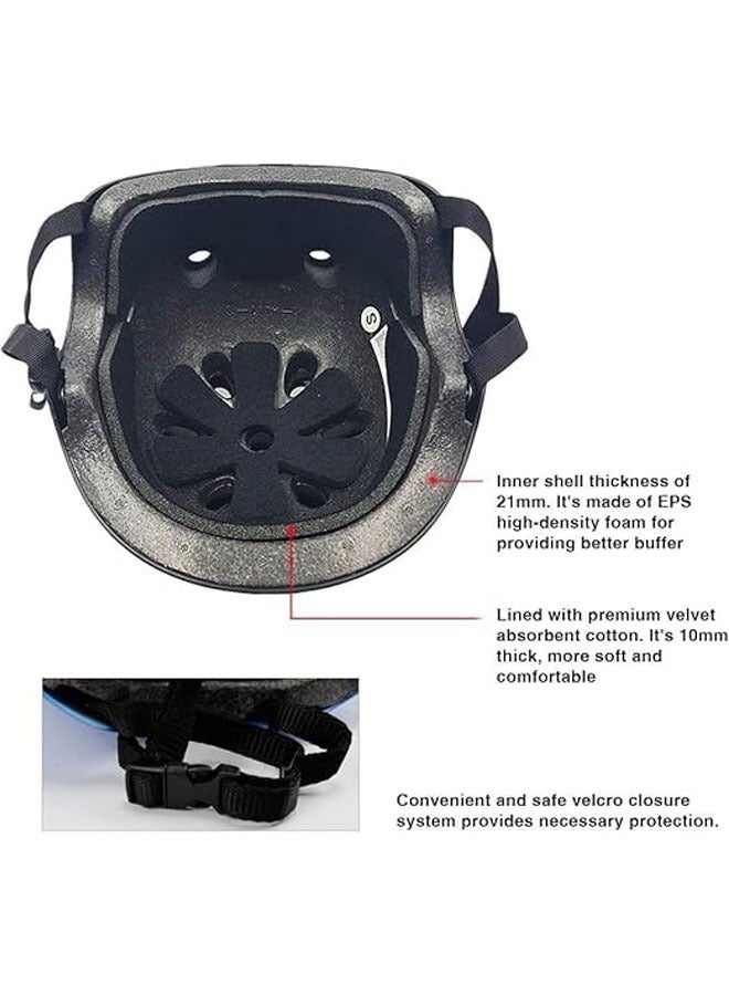 Arabest Kids Bike Helmet,Blue Beetle Toddler Helmet for Ages 3-12 Boys Girls with Sports Protective Gear Set Knee Elbow Wrist Pads for Rollerblading Bicycle Skateboard Scooter - Image 3