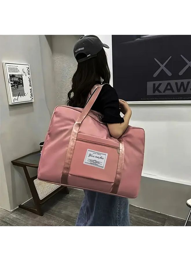 Black XL Foldable Luggage Bag Expandable Gym Tote Weekend Travel Suitcase - Image 3