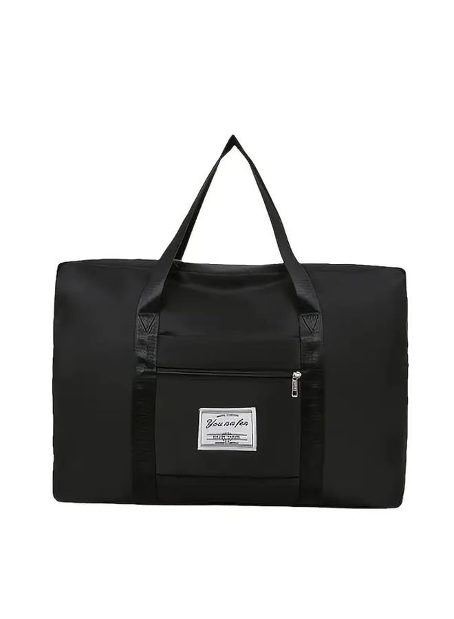 Black XL Foldable Luggage Bag Expandable Gym Tote Weekend Travel Suitcase - Image 4