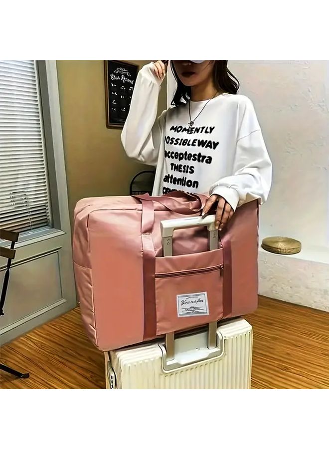 Black XL Foldable Luggage Bag Expandable Gym Tote Weekend Travel Suitcase - Image 1