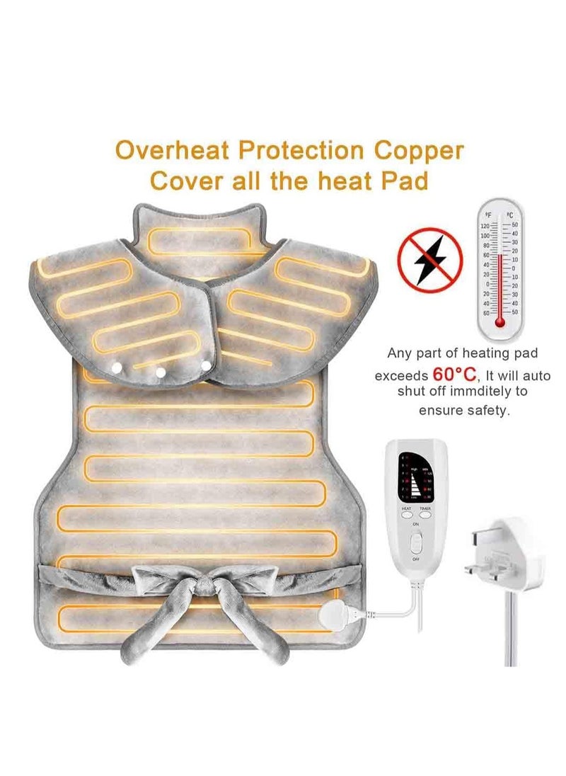 XiuWoo Electric Large Body Heating Pad, Back Neck and Shoulder Heat Pads, Heat Wrap, Heat Quilt, Heating Clothes with 6 Electric Temperature Options, 4 Temperature Settings, Auto Shut Off  - Image 2