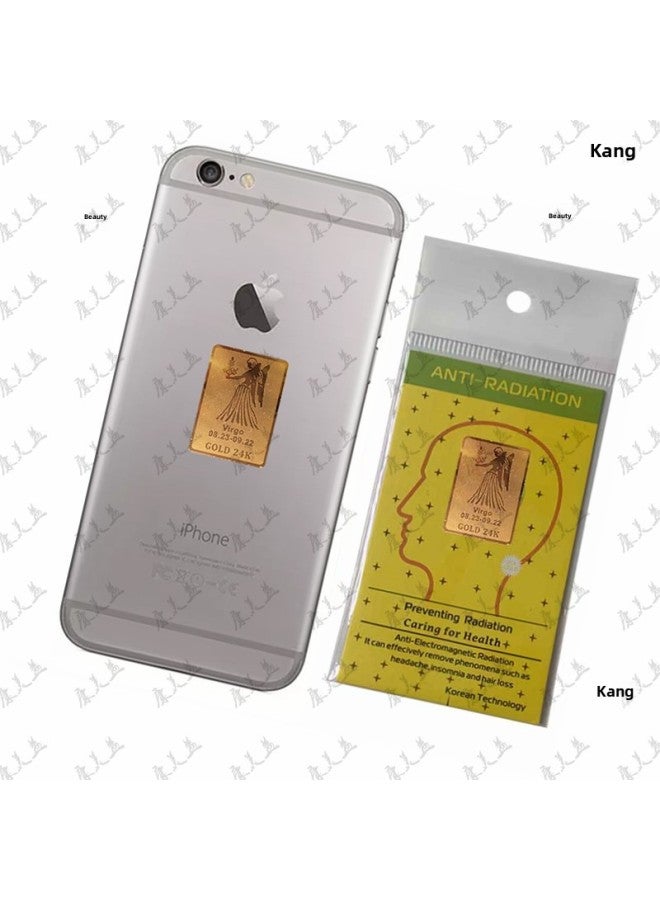 Supply 24k Constellation Radiation Mobile Phone Sticker Terahertz Chip Sticker Negative Ion Energy Shielding Protection Sticker-Color:Gemini - Image 4