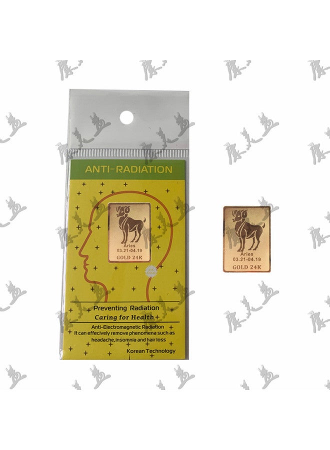 Supply 24k Constellation Radiation Mobile Phone Sticker Terahertz Chip Sticker Negative Ion Energy Shielding Protection Sticker-Color:Gemini - Image 3