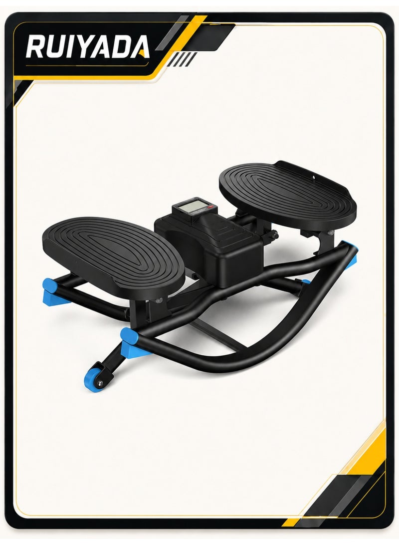 Merach Rocking Steppers for Exercise at Home, 3D Motion Stair Stepper with Resistance Bands for Full Body Workout & Low-Impact Balance Board, 330 LBS Loading Capacity Exercise Equipment - Image 1