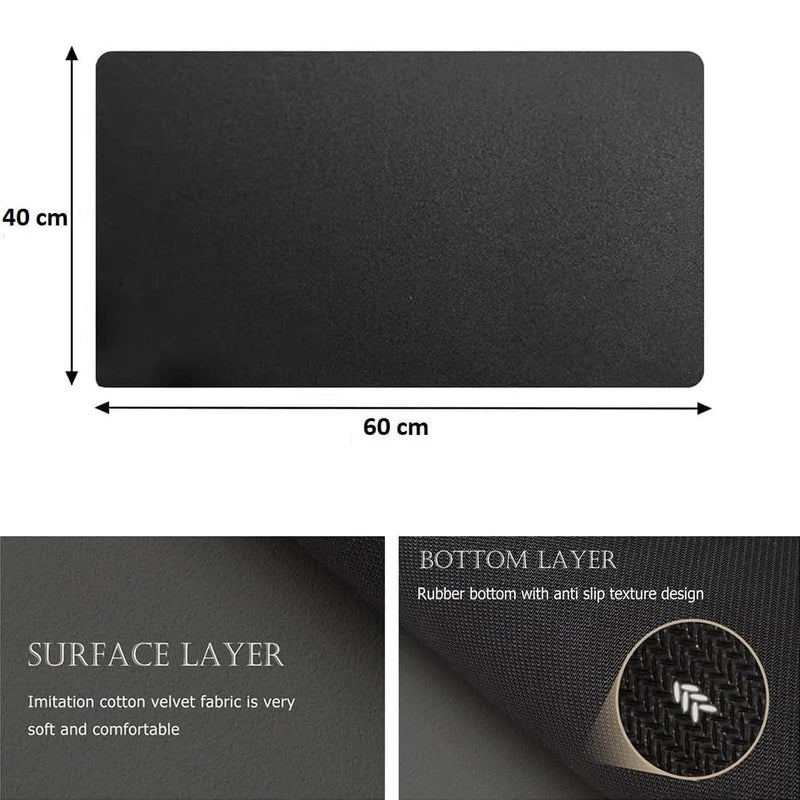 SARNESHWERAM Dish Drying Mat Big Pro Drying Mat with NonSlip Rubber Backed Placemat for Dish Drying Kitchen Mat for Wet Utensils Water Absorbent Mats forKitchen mat 60x40cm - Image 5