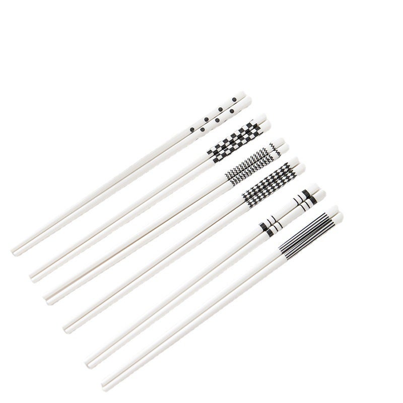 Light Luxury Simple Ceramic Chopsticks Easy To Clean High Temperature Health Network Popular High Color Value Home Eating Bone China Chopsticks - Image 5